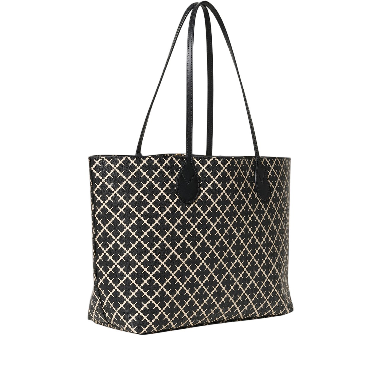 By Malene Birger Black/White Abigail Geometric Shopping Bag Zwart
