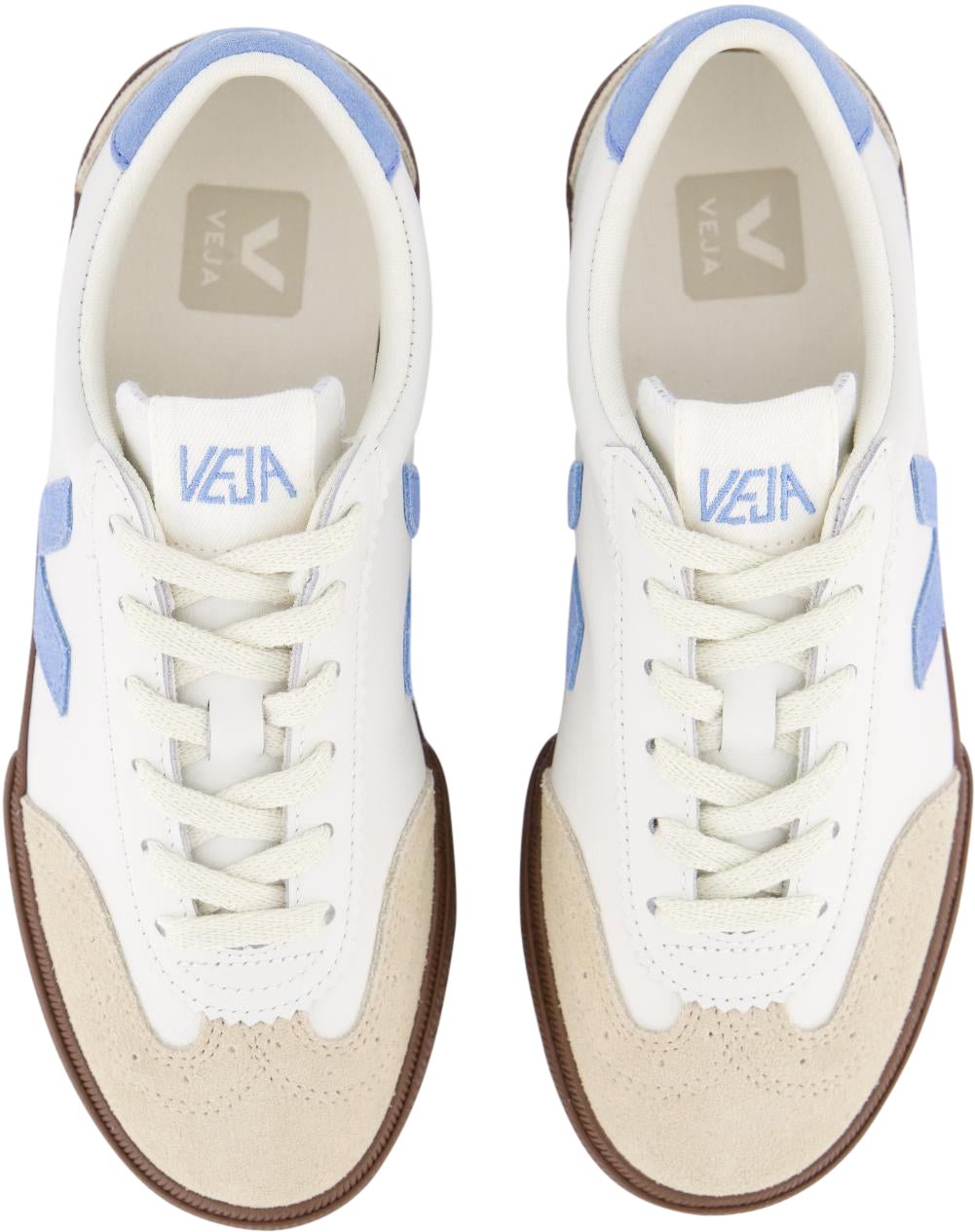 Veja Dames Volley Sneaker Wit/Blauw Wit