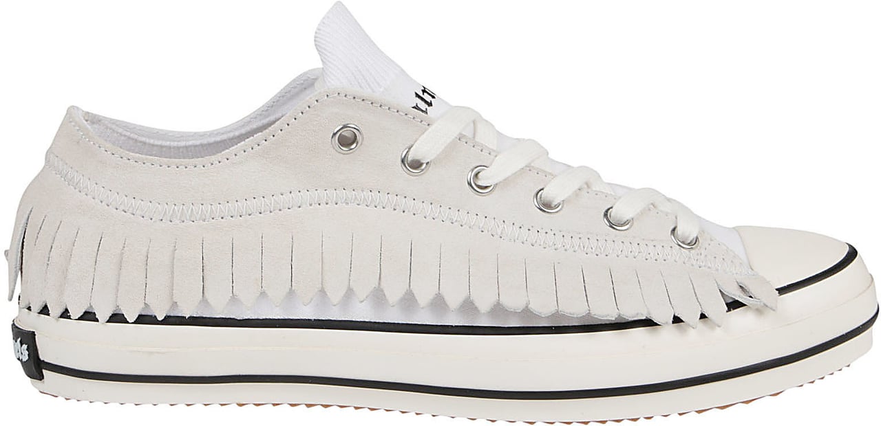 Palm Angels Sneakers Fringe Basket Low Vulcanized White Wit