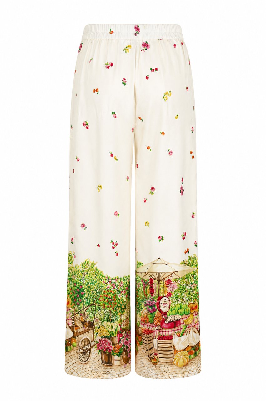 CALIBAN Trousers Bianco/Verde Wit