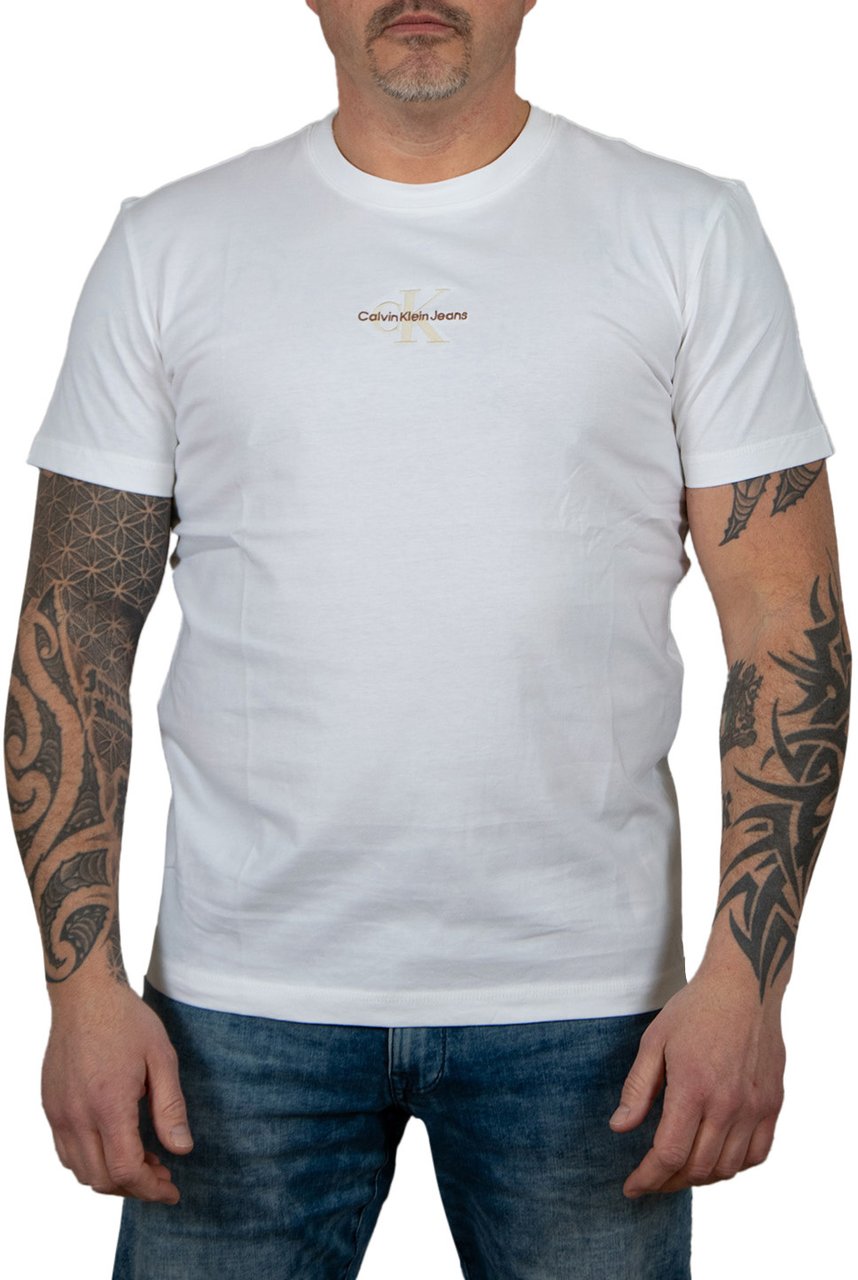 Calvin Klein Calvin Klein Jeans Monologo Tee Wit