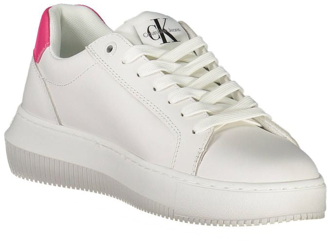 Calvin Klein White Leather Women Sneaker Wit
