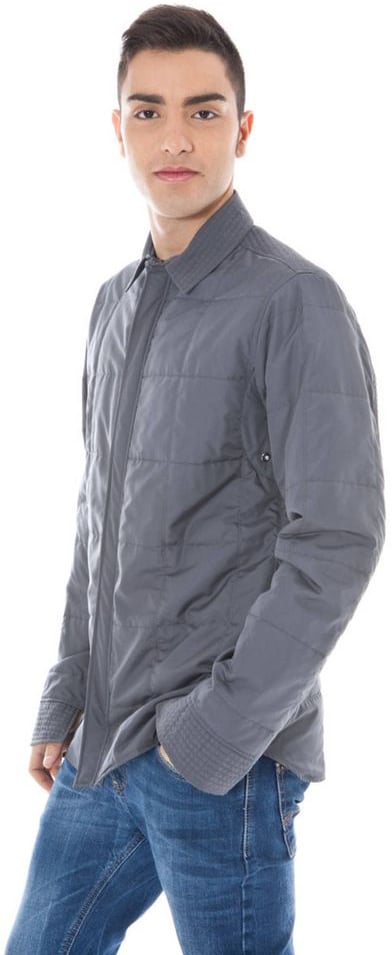 Calvin Klein Grigio Polyester Men's Jacket Grijs