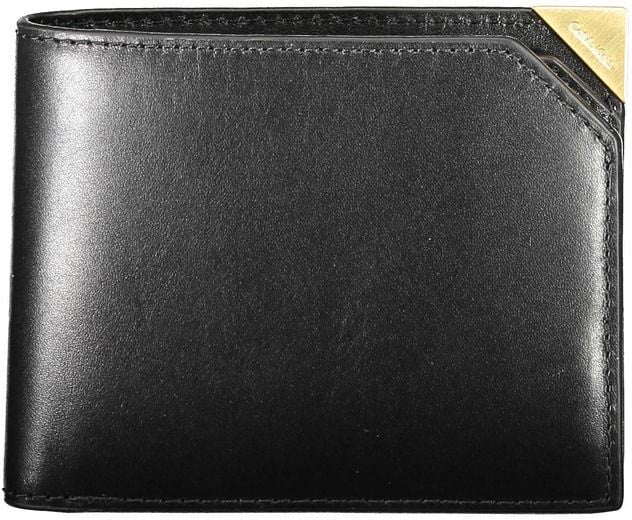 Calvin Klein Nero Leather Men Wallet Zwart