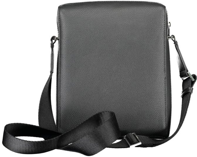 Calvin Klein Black Polyurethane Men Shoulder Bag Zwart