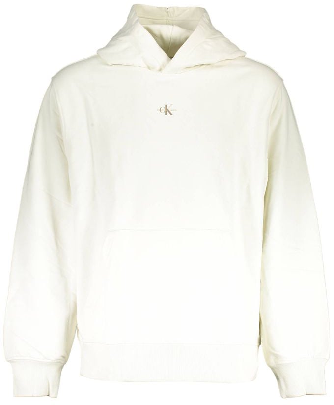 Calvin Klein White Cotton Men's Sweatshirt Wit