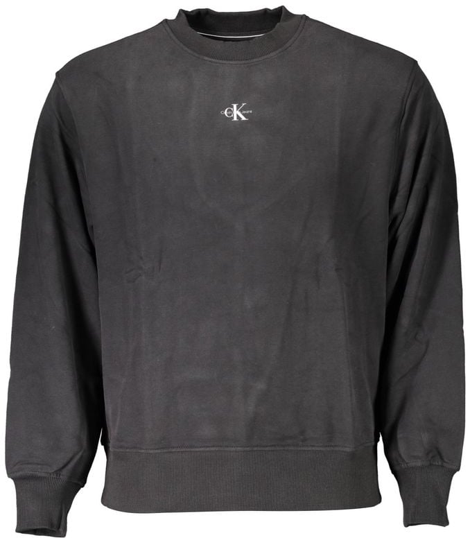 Calvin Klein Black Cotton Men Sweatshirt Zwart