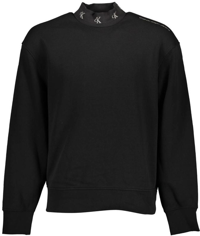Calvin Klein Calvin Klein Nero Cotton Men Sweatshirt Zwart