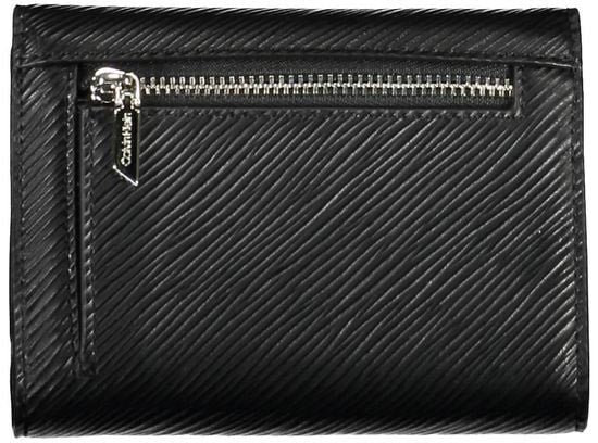 Calvin Klein Black Polyurethane Women Wallet Zwart