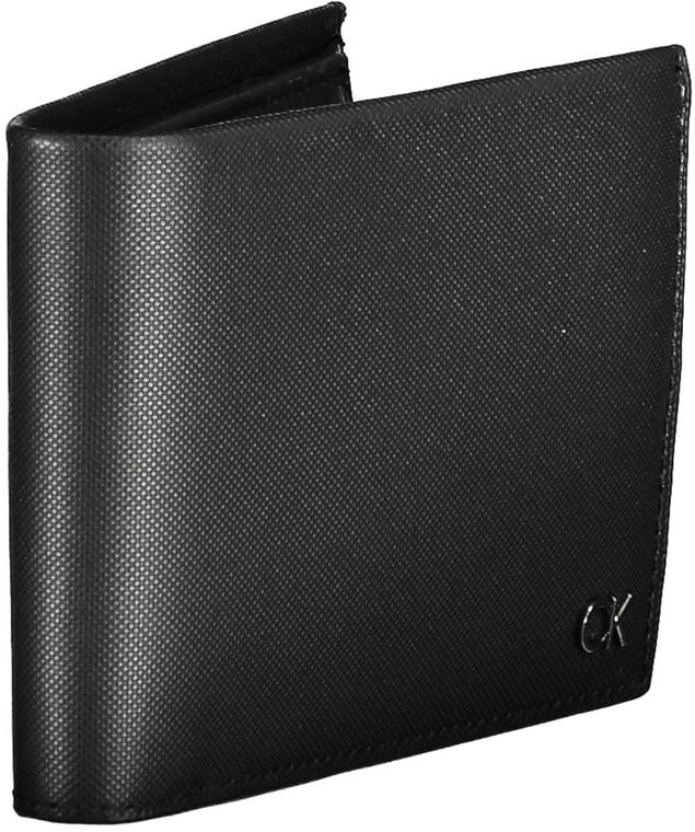 Calvin Klein Black Leather Men Wallet Zwart