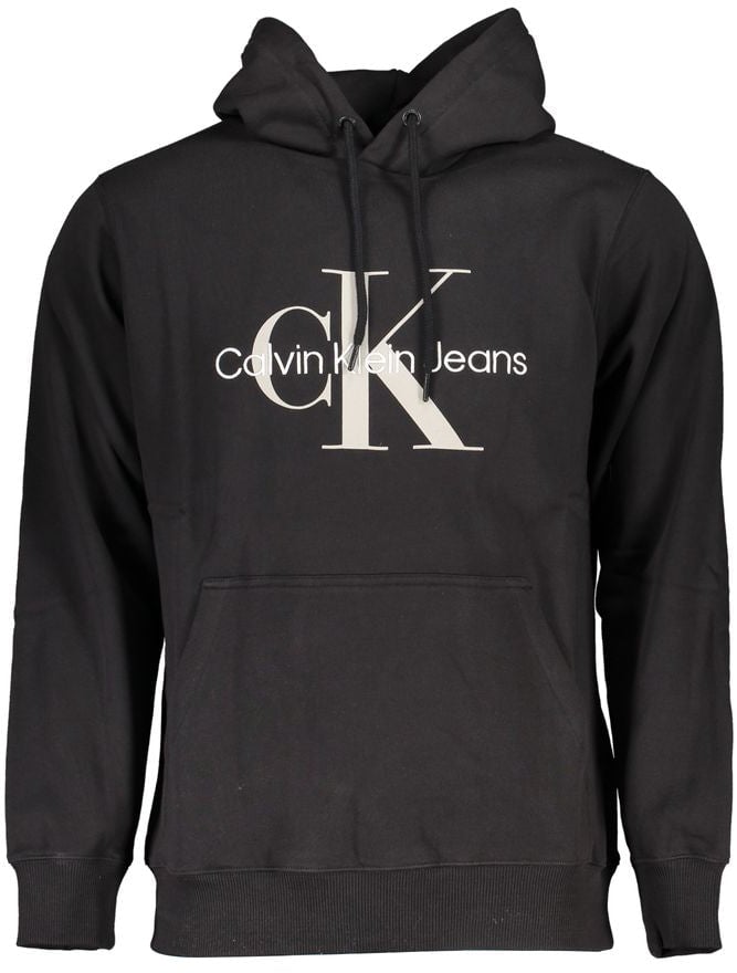 Calvin Klein Calvin Klein Black Cotton Men Sweatshirt Zwart