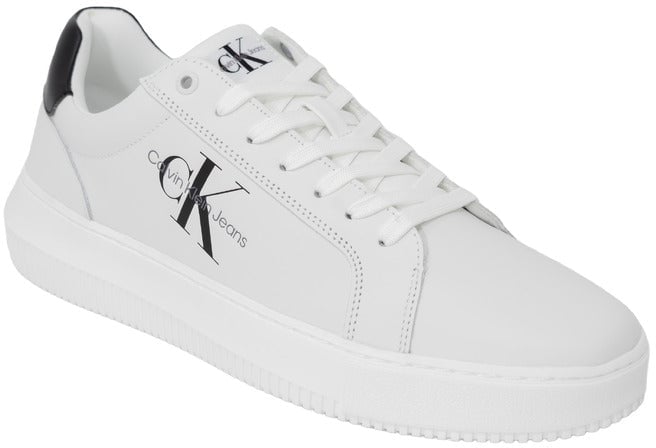 Calvin Klein Sophisticated White Lace-Up Sneakers Wit
