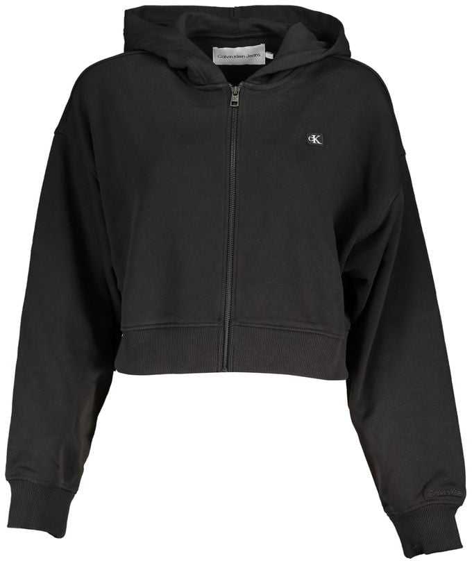 Calvin Klein Black Cotton Women's Sweatshirt Zwart