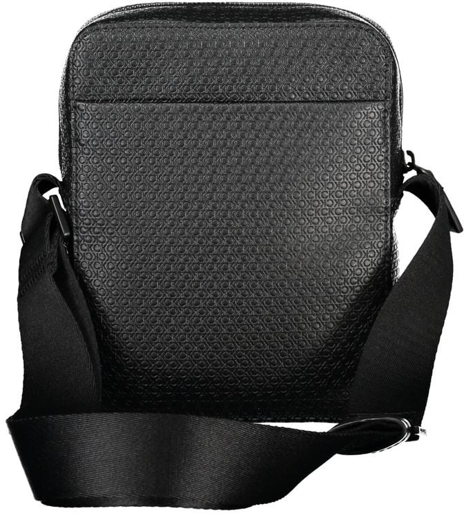 Calvin Klein Elegant Black Shoulder Bag with Contrasting Accents Zwart