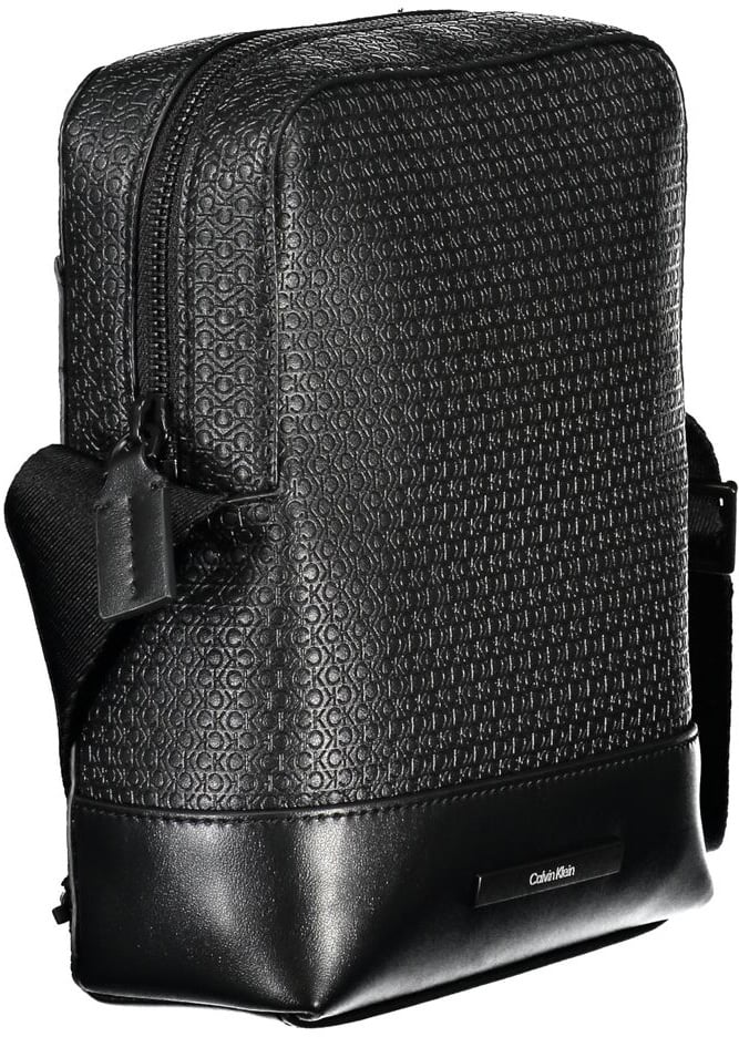 Calvin Klein Elegant Black Shoulder Bag with Contrasting Accents Zwart