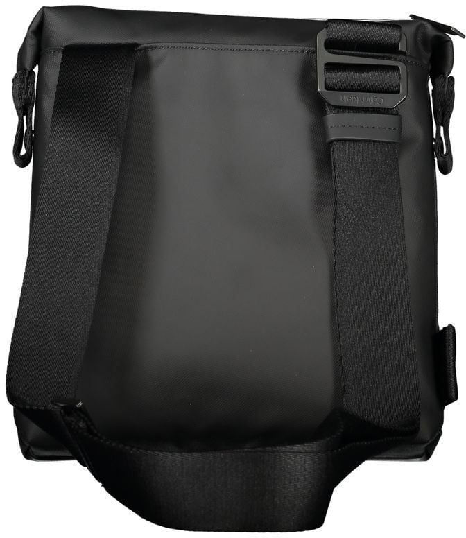 Calvin Klein Elegant Black Shoulder Bag with Contrast Details Zwart