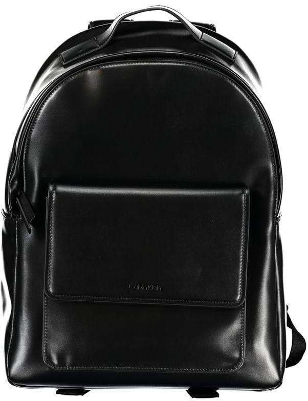Calvin Klein Elegant Black Urban Backpack with Laptop Compartment Zwart