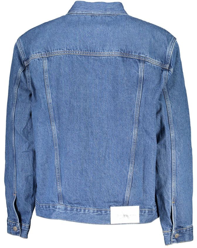 Calvin Klein Calvin Klein Blu Cotton Men Jacket Blauw
