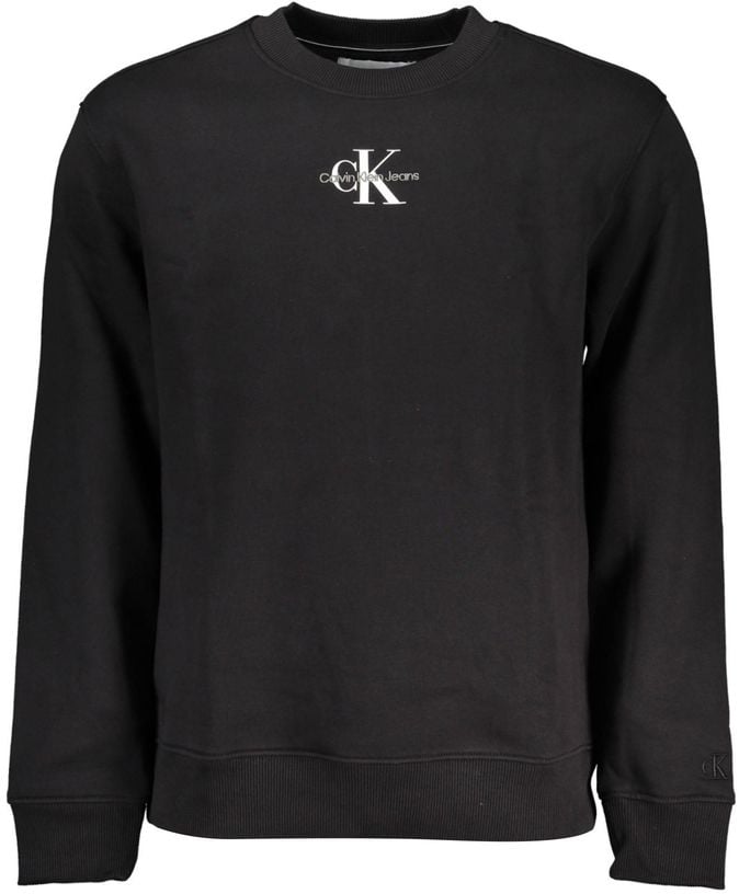 Calvin Klein Calvin Klein Black Cotton Men's Sweatshirt Zwart