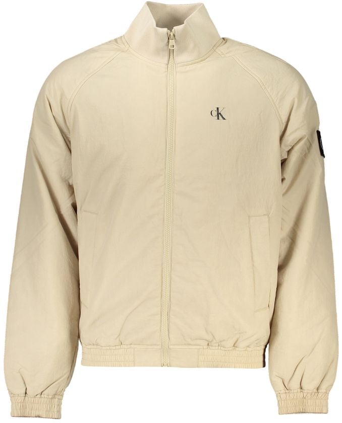 Calvin Klein Beige Polyamide Men Jacket Beige