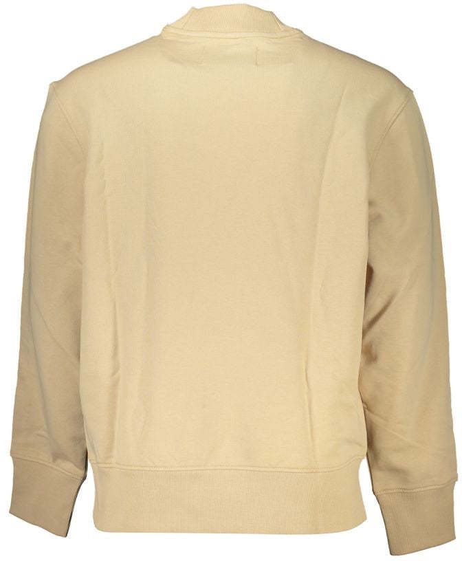 Calvin Klein Beige Cotton Men's Sweatshirt Beige
