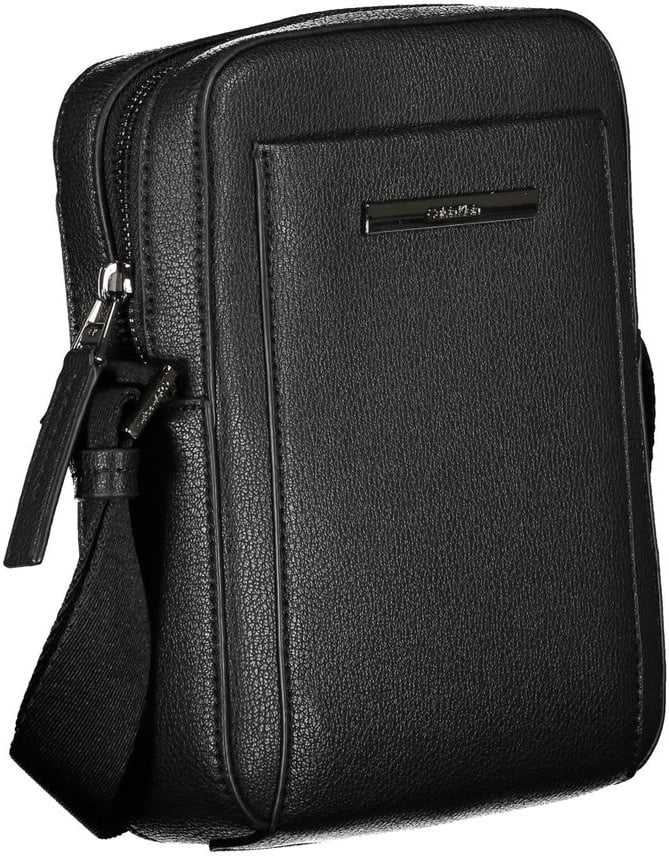 Calvin Klein Calvin Klein Sleek Black Shoulder Bag with Logo Detail Zwart