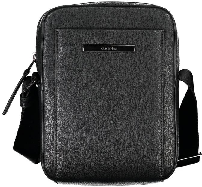 Calvin Klein Calvin Klein Sleek Black Shoulder Bag with Logo Detail Zwart