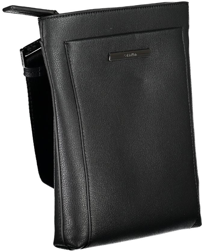 Calvin Klein Black Polyester Men's Shoulder Bag Zwart