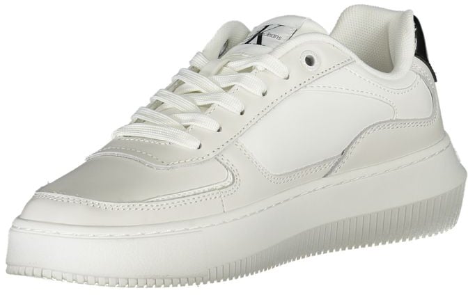 Calvin Klein White Leather Women Sneaker Wit