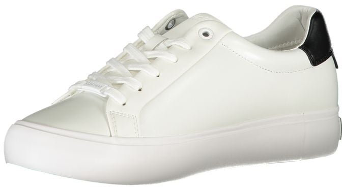 Calvin Klein Bianco Leather Women Sneaker Wit