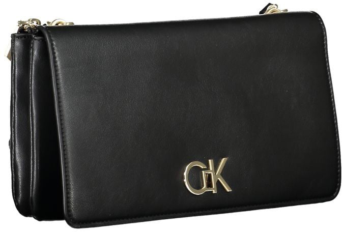 Calvin Klein Black Polyester Women Shoulder Bag Zwart