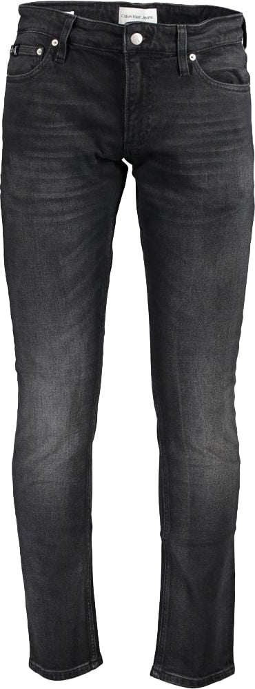 Calvin Klein Black Cotton Men's Slim-Fit Jeans Zwart