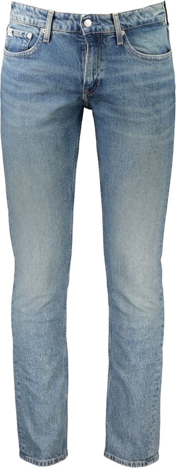 Calvin Klein Blu Cotton Men's Slim Jeans Blauw