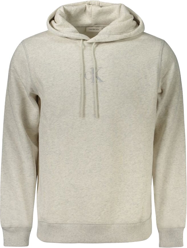 Calvin Klein Grigio Cotton Men's Hoodie Grijs
