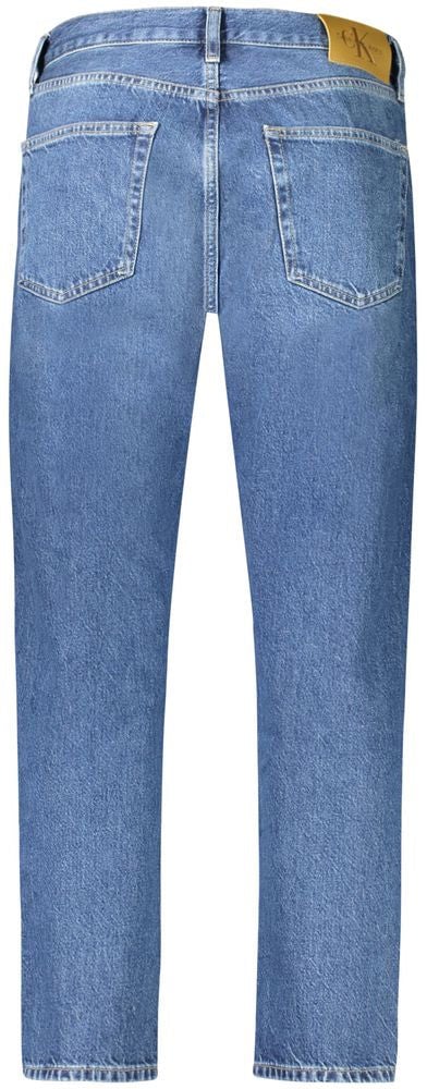 Calvin Klein Blu Cotton Men Jeans Blauw