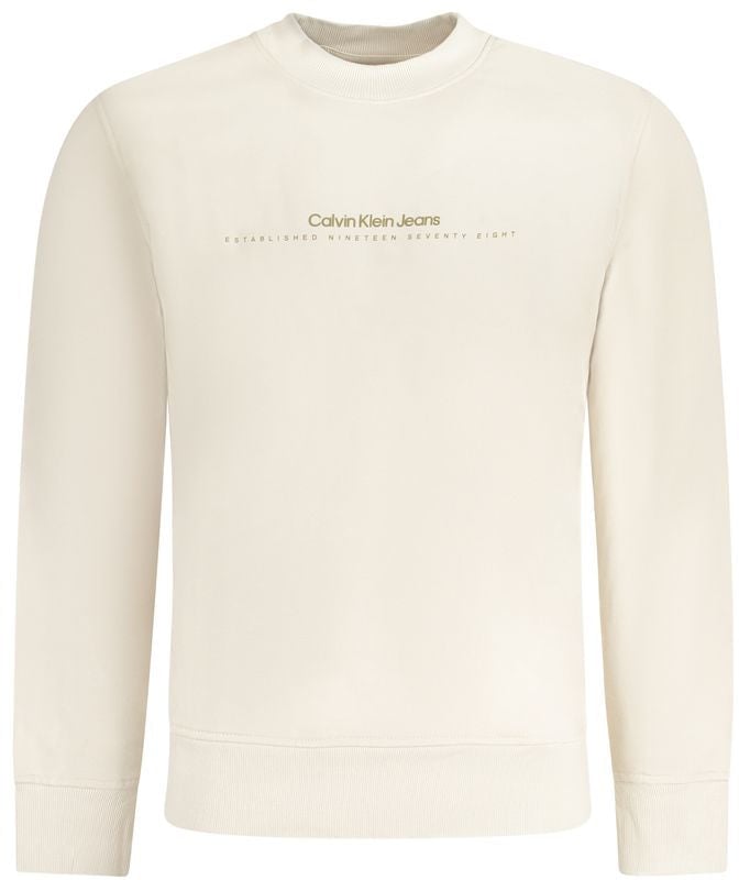 Calvin Klein Beige Cotton Men's Sweatshirt Beige