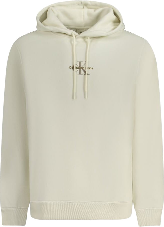 Calvin Klein White Cotton Men's Hoodie Wit