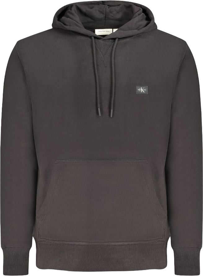 Calvin Klein Black Cotton Men's Hoodie Zwart