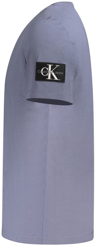 Calvin Klein Blue Cotton Men's T-Shirt Blauw