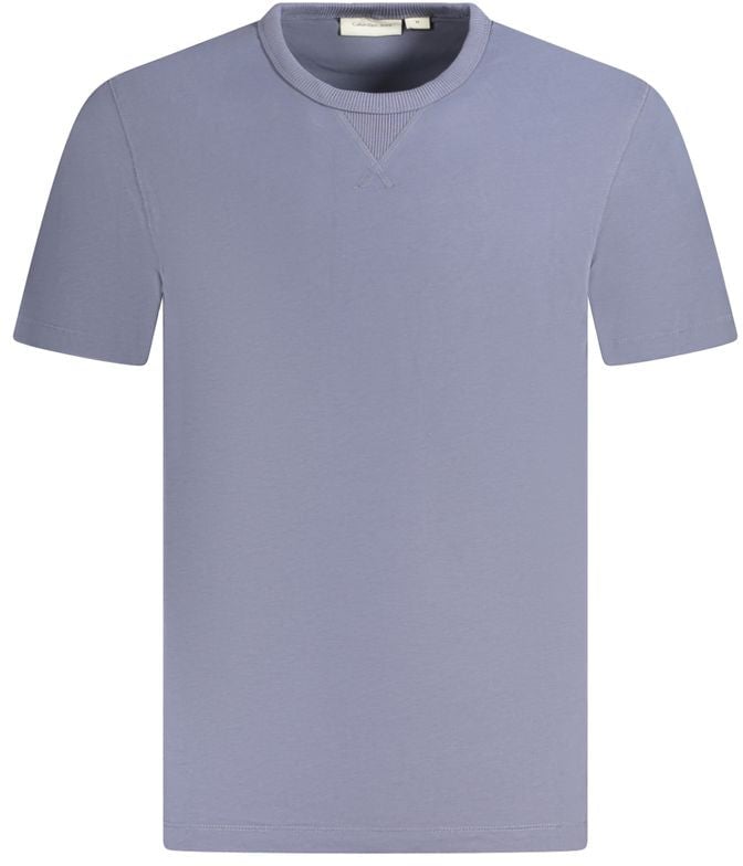 Calvin Klein Blue Cotton Men's T-Shirt Blauw