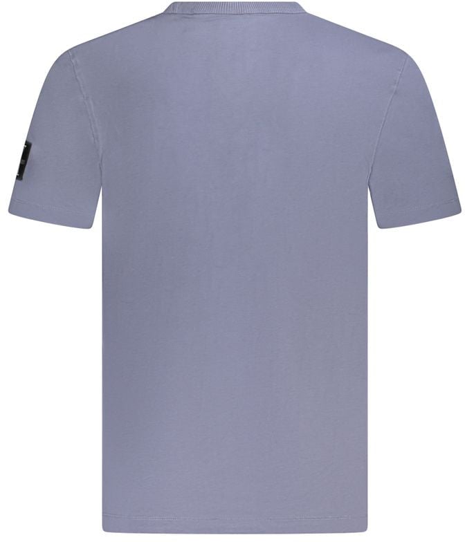 Calvin Klein Blue Cotton Men's T-Shirt Blauw