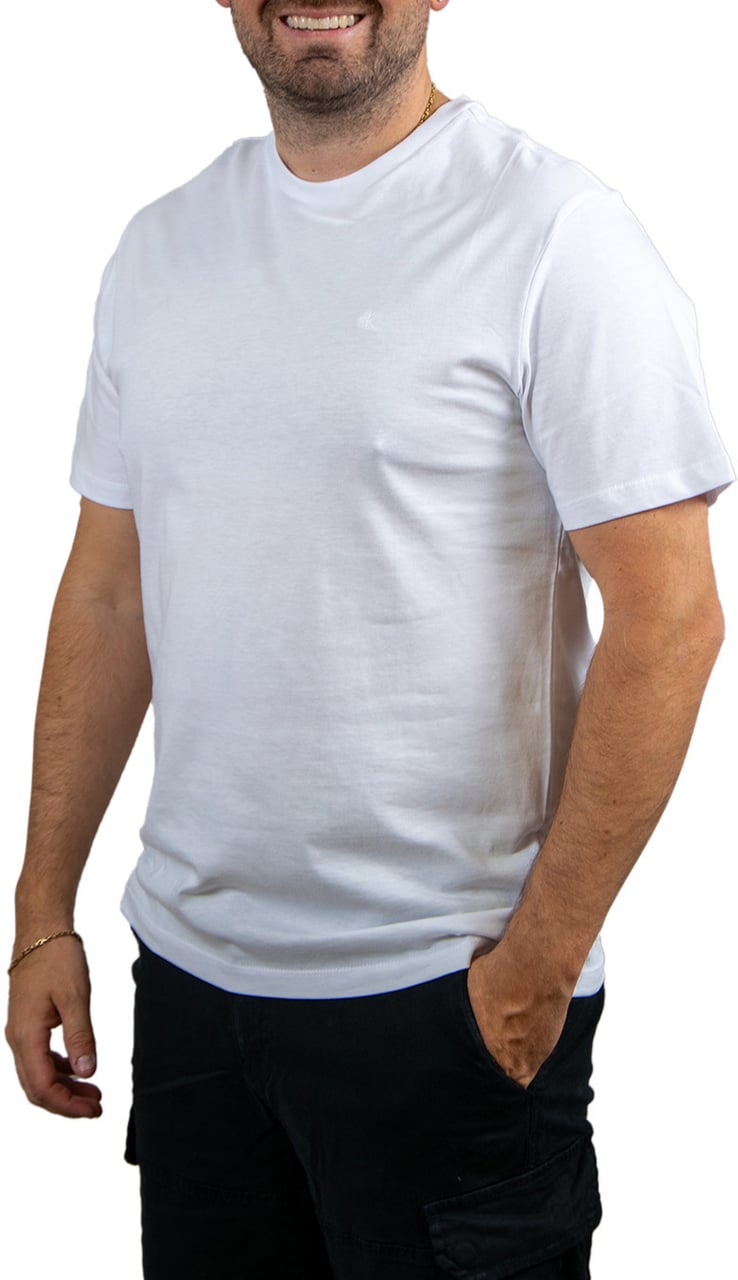 Calvin Klein Jeans SS Smooth Cttn Solid Crewneck Tee Wit