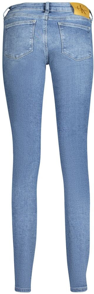 Calvin Klein Blu Cotton Women Jeans Blauw