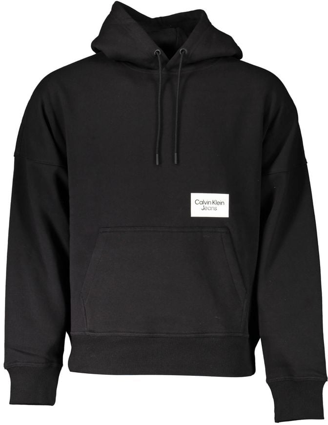 Calvin Klein Calvin Klein Black Cotton Men Sweatshirt Zwart