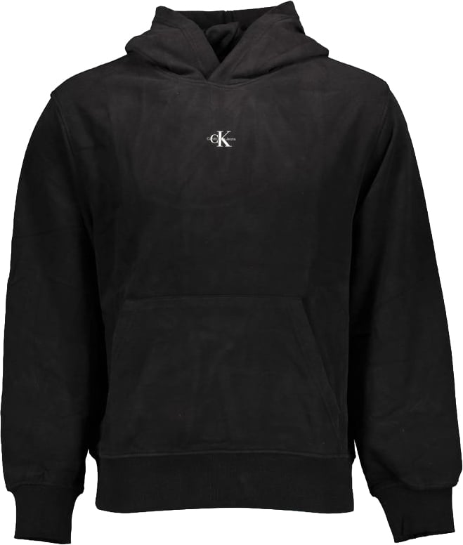Calvin Klein Black Cotton Men's Hoodie Zwart
