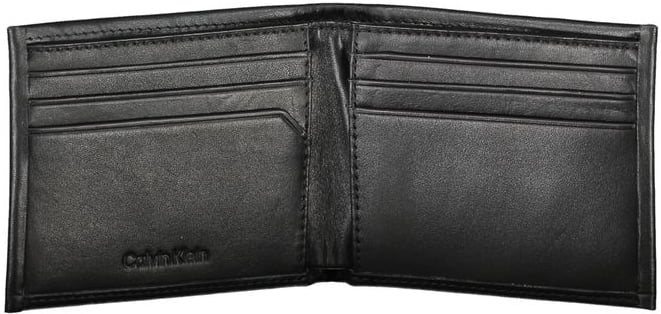 Calvin Klein Black Polyurethane Men Wallet Zwart