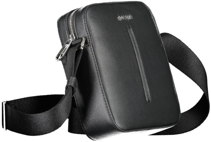 Calvin Klein Black Polyester Men's Shoulder Bag Zwart