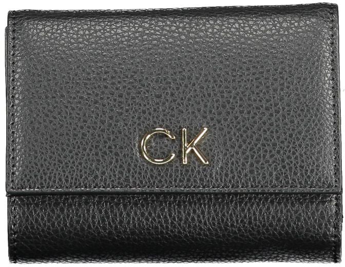 Calvin Klein Calvin Klein Black Polyurethane Women Wallet Zwart