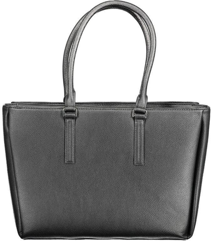 Calvin Klein Calvin Klein Black Polyurethane Women Shoulder Bag Zwart