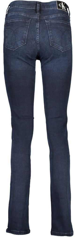 Calvin Klein Blu Cotton Women Jeans Blauw